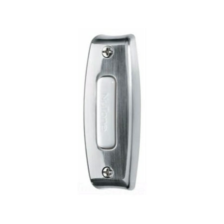 Rectangular Doorbell - Nutone PB7LSN Lighted Rectangular Door Chime Pushbutton Satin Nickel