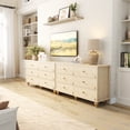 thumbnail image 6 of Homieasy 6-Drawer Dresser for Bedroom - 43" Modern Chest of Drawers with Scalloped Front, Storage Organizer for Living Room, Hallway & Entryway,Natural Oak, 6 of 8