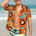 thumbnail image 7 of Fuzoiu Monster Truck Print Hawaiian Shirt for Men, Summer Beach Casual Short Sleeve Button Down Shirts, Men’s Beach Summer Shirts with Pocket,XX-Large, 7 of 7