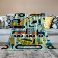 thumbnail image 2 of COMIO Excavators Blanket Cartoon Cars Construction Tractor Flannel Lightweight Blankets Quilt Plush Soft Bedding Throw Blanket for Couch and Bed for Women Men, 2 of 6