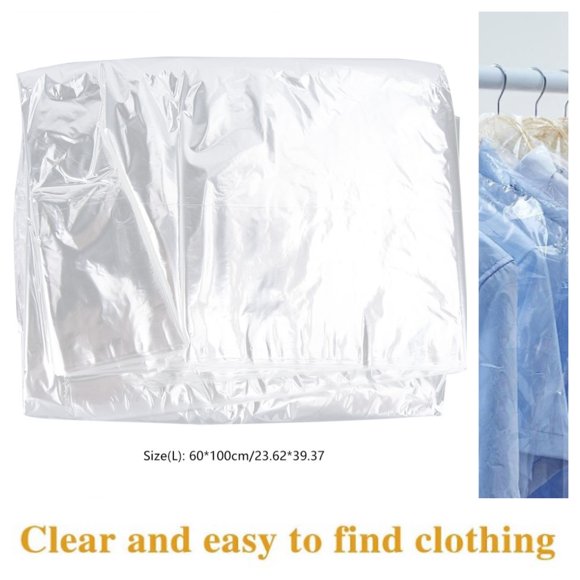clear plastic garment bags
