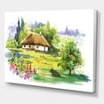 thumbnail image 3 of Designart ' Blossoming Greenlands And A Rural House ' Traditional Canvas Wall Art Print, 3 of 4