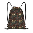 thumbnail image 1 of Xecao Boho Owl Pattern Sports Drawstring Backpack - String Swim Gym Bag with Wet Proof Pocket for Women&Men-Medium, 1 of 6