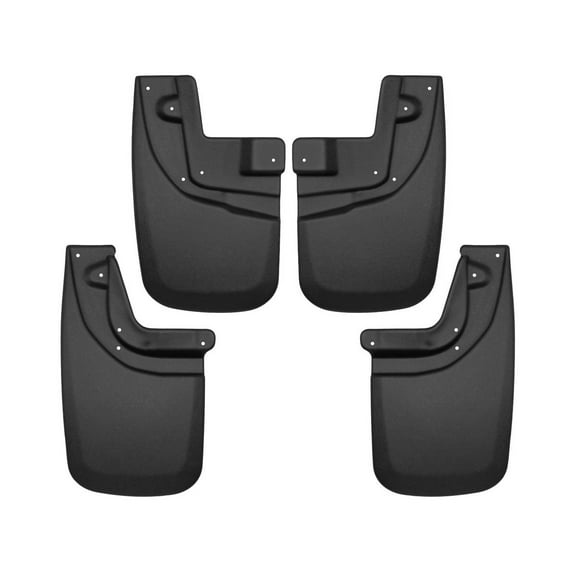 Husky Liners Custom Front/Rear Mud Guards Fit 2005-2015 Toyota Tacoma (Excl X Runner & Base) Black