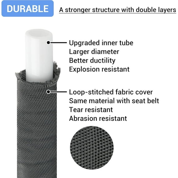 Flexible Garden Hose with 3/4" Swivel Metal Fittings, 1/2" Diameter, Leak-Proof, Kink-, Lightweight for Outdoor Use (25FT)