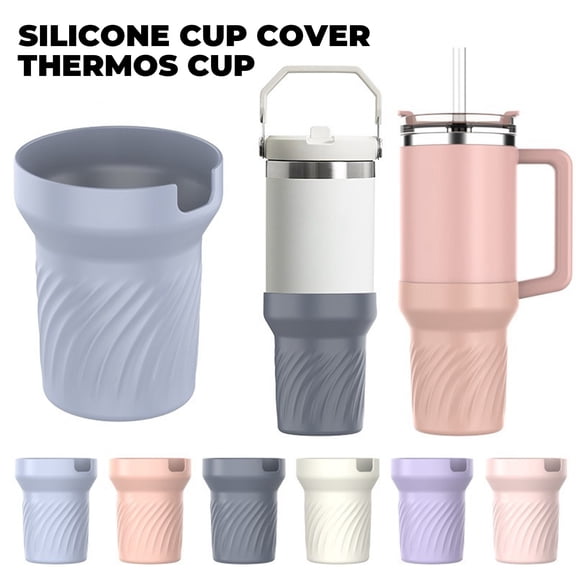 Silicone Base for Mugs Anti-Slip Protective Sleeve Water Bottle Boot Bottom Protector for 20 to 40 Oz Travel Tumblers and Coffee Cups ,Blue