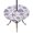 Lilac, variant on Round Outdoor Tablecloth with Umbrella Hole and Zipper, Khaki Coastal Summer Tablecloth with Elastic Waterproof, Coral Shell Starfish Nautical Patio Table Covers for 31" - 35" Picnic Pool Tables