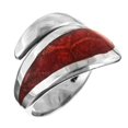 thumbnail image 2 of Handmade Red Coral 925 Sterling Silver Ring, 2 of 3