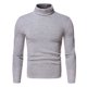 thumbnail image 2 of Camiseta de cuello alto de manga larga delgada y ligera para hombre, camisa base de color sólido, 2 of 7