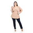 thumbnail image 4 of Blusa de manga amplia Roman Fashion /Tallas Extras, 28365 (Beige) beige 44, 4 of 5