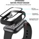 thumbnail image 5 of Compatible with Apple Watch Screen Protector 44mm iWatch Case SE Series 6 5 4, 3 Pack Anit-Moisture Waterproof Hard PC Bumper Cases Full Protective Screen Cover, Black/Clear/Silver, 44mm, 5 of 5