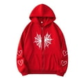 thumbnail image 2 of Ailaofu Womens Spider Web Graphic Zip Up Hoodie Oversized Goth Harajuku Jacket Y2k Grunge Aesthetic Streetwear Sweatshirt, 2 of 4