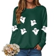 thumbnail image 6 of Godom Halloween Sweatshirts for Women Pumpkin Graphic Crewneck Long Sleeve Pullover Tops Loose Fit Soft Knit Ribbed Casual Fall Winter Outfits, 6 of 7