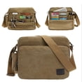 thumbnail image 5 of Bolso de escuela Zulema Hombre Lona Viaje Senderismo Hombro Satchel Bag Gris Negro, 5 of 5