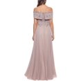thumbnail image 2 of Xscape Womens Petites Drapey Maxi Evening Dress, 2 of 2