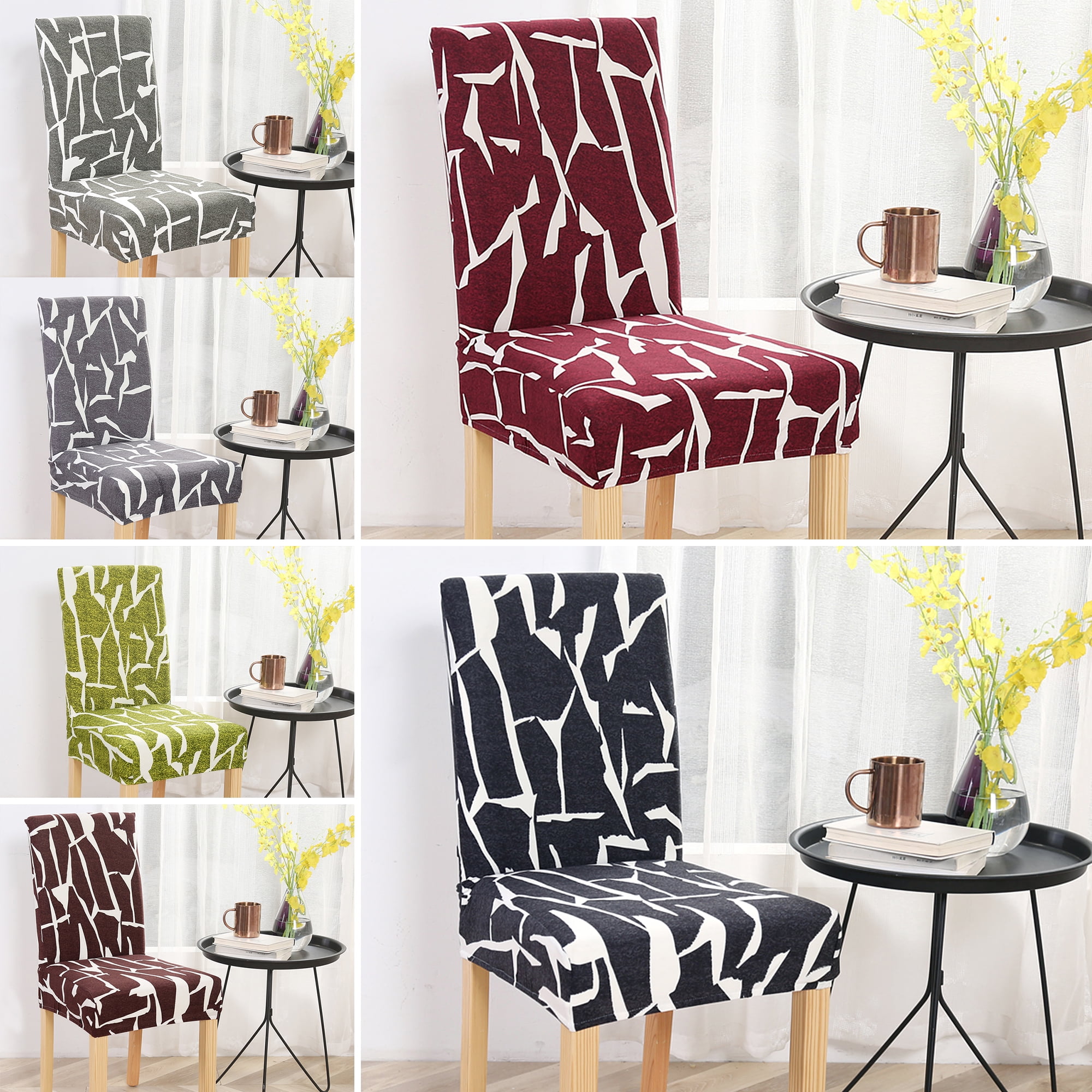 New Elastic Dining Chair Cover Piece Chair Set Stool Set Party Hotel Home Decor 