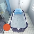 thumbnail image 4 of Bañera plegable grande, resistente, portátil, para niños, piscina, bañera de agua, baño de , , bañera de hidromasaje para de , , baño de Longitud 47 pulgadas Baoblaze Cubo de bañera plegable, 4 of 8