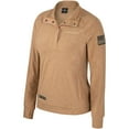 thumbnail image 2 of Women's Colosseum Tan Oregon Ducks OHT Military Appreciation Sand Tatum Quarter-Snap Raglan Jacket, 2 of 4