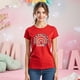 thumbnail image 3 of Playera Blusa De Mamá Estilo Arcoiris – Amor, Arcoíris y Corazones en Cada Suspiro Color Rojo Talla Mediana Marca Emil SaEs, 3 of 4
