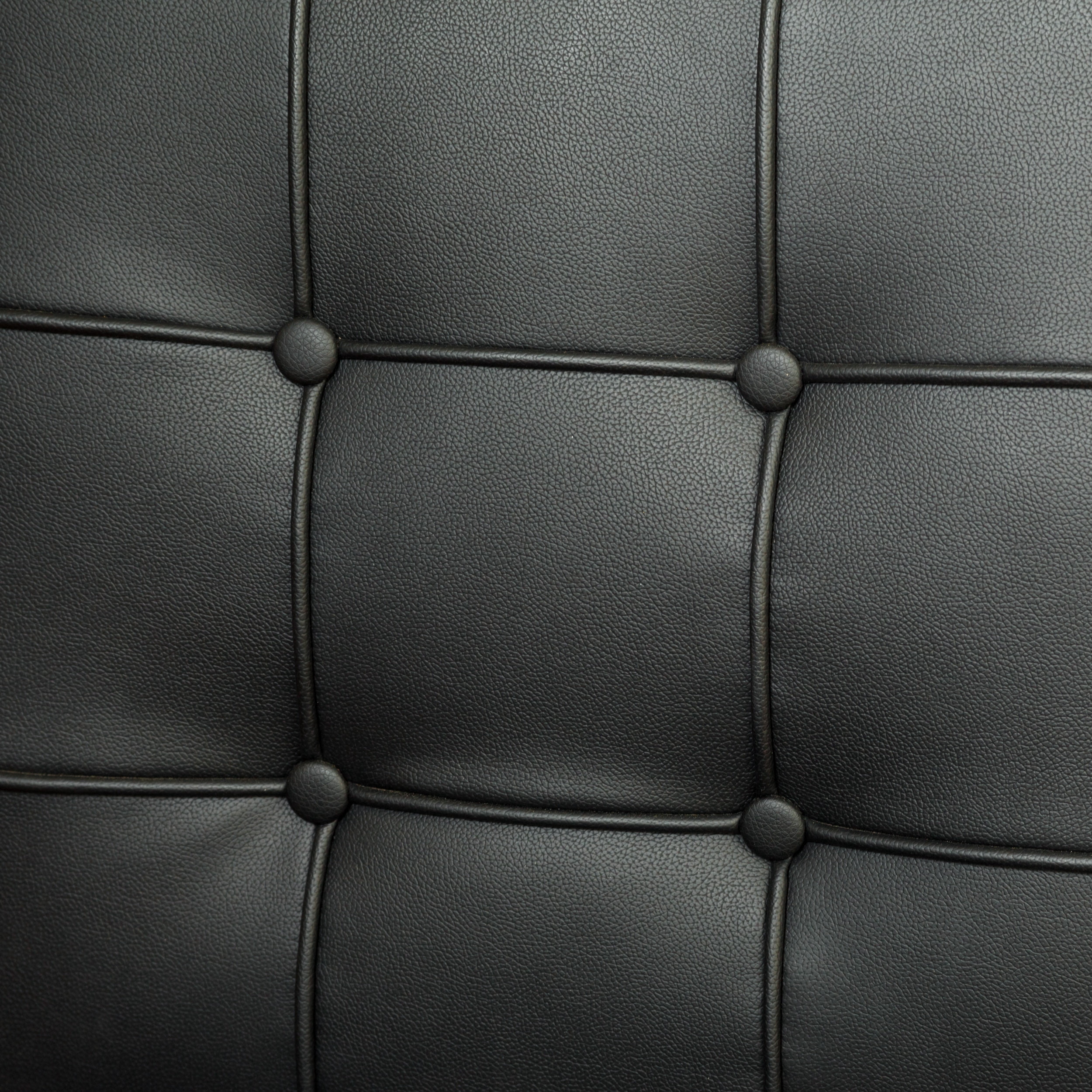 Noble House Harper Indoor Modern Bonded Leather Dining Chairs, Set of 2, Black