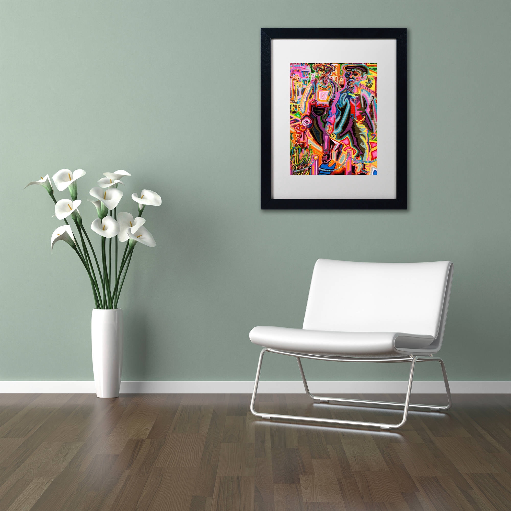 Trademark Fine Art "Thugs" Canvas Art by Josh Byer, White Matte, Black Frame