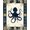 Navy Blue Cream Gold, Pattern 16, variant on ODIKA Octopus Koi Vintage Nautical Tentacle Compass Border Cartoon Non-Slip Chair-Friendly for Home Office, Gaming Room, Under Desk