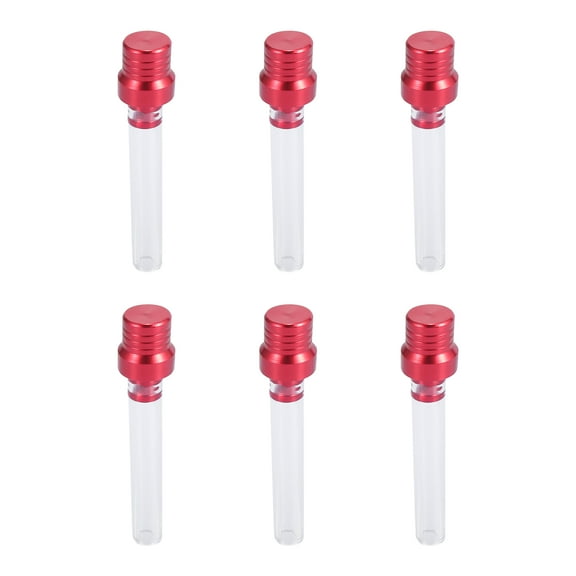 6pcs Red ATV Dirt Bike Universal Gas Fuel Tank Cap Cover Air Vent Hose Tank Breather Valve Tube with Steel Ball