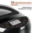 thumbnail image 4 of Elite Gourmet Maxi-Matic EBM8103B Programmable Bread Maker Machine, 3 Loaf Sizes, 19 Menu Functions Gluten Free White Wheat Rye French and more, 2 Lb, Black, 4 of 5