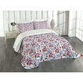 thumbnail image 3 of Ambesonne London Quilted Bedspread Set 3 Pcs, Travel Theme, King Size, Multicolor, 3 of 5