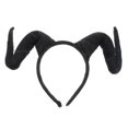thumbnail image 1 of Simulation Antelope Horn Hair Hoops Easter Headband Christmas Hair Band Exaggerated Headdress Party Supplies Black, 1 of 2