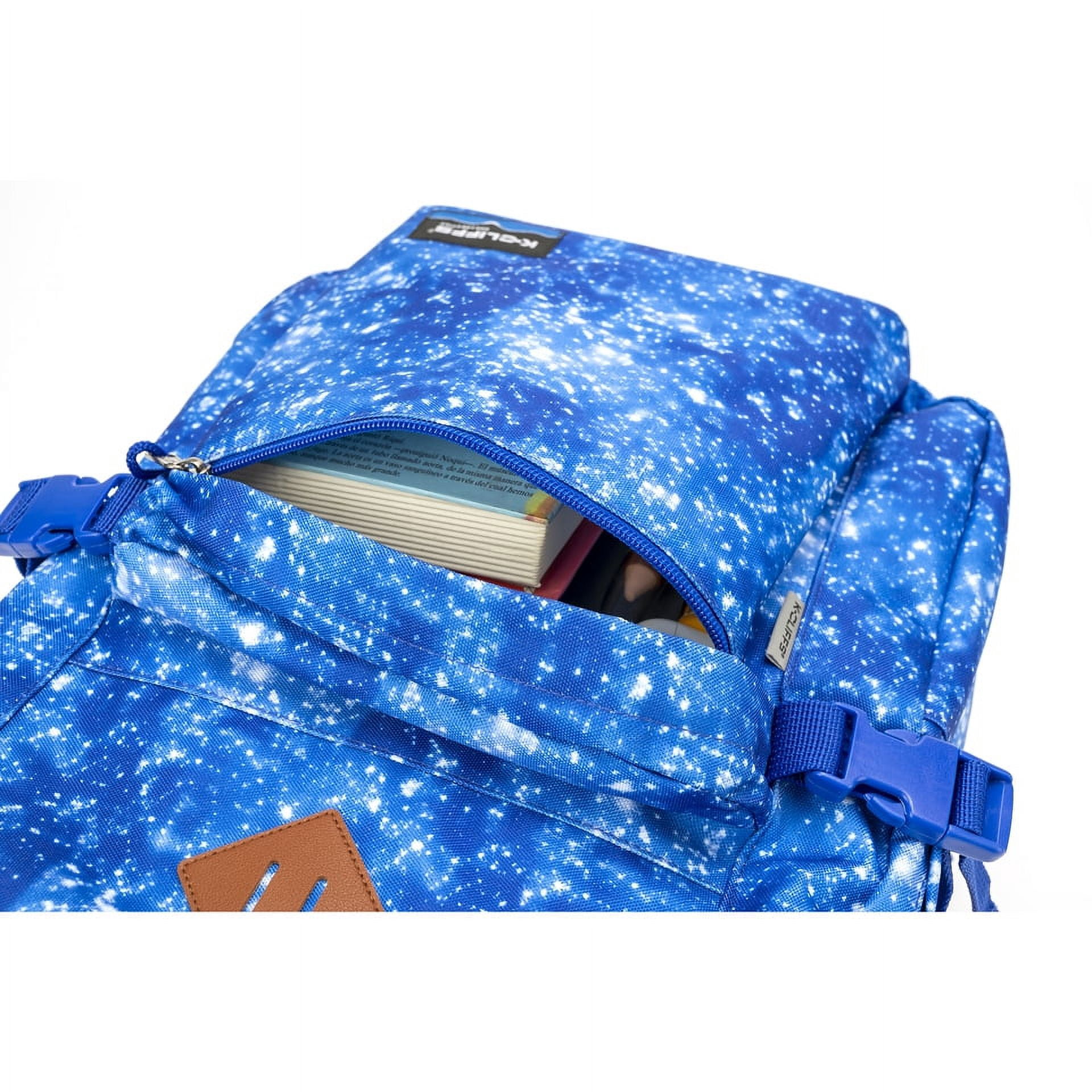 K-Cliffs Multi-Compartment School Backpack w/ Laptop Sleeve, Bottle Holder, and Padded Straps, Unisex, Teen-Adult, Color; Navy
