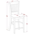thumbnail image 4 of East West Furniture Eden 5-piece Wood Dining Set in Buttermilk/Cherry, 4 of 7