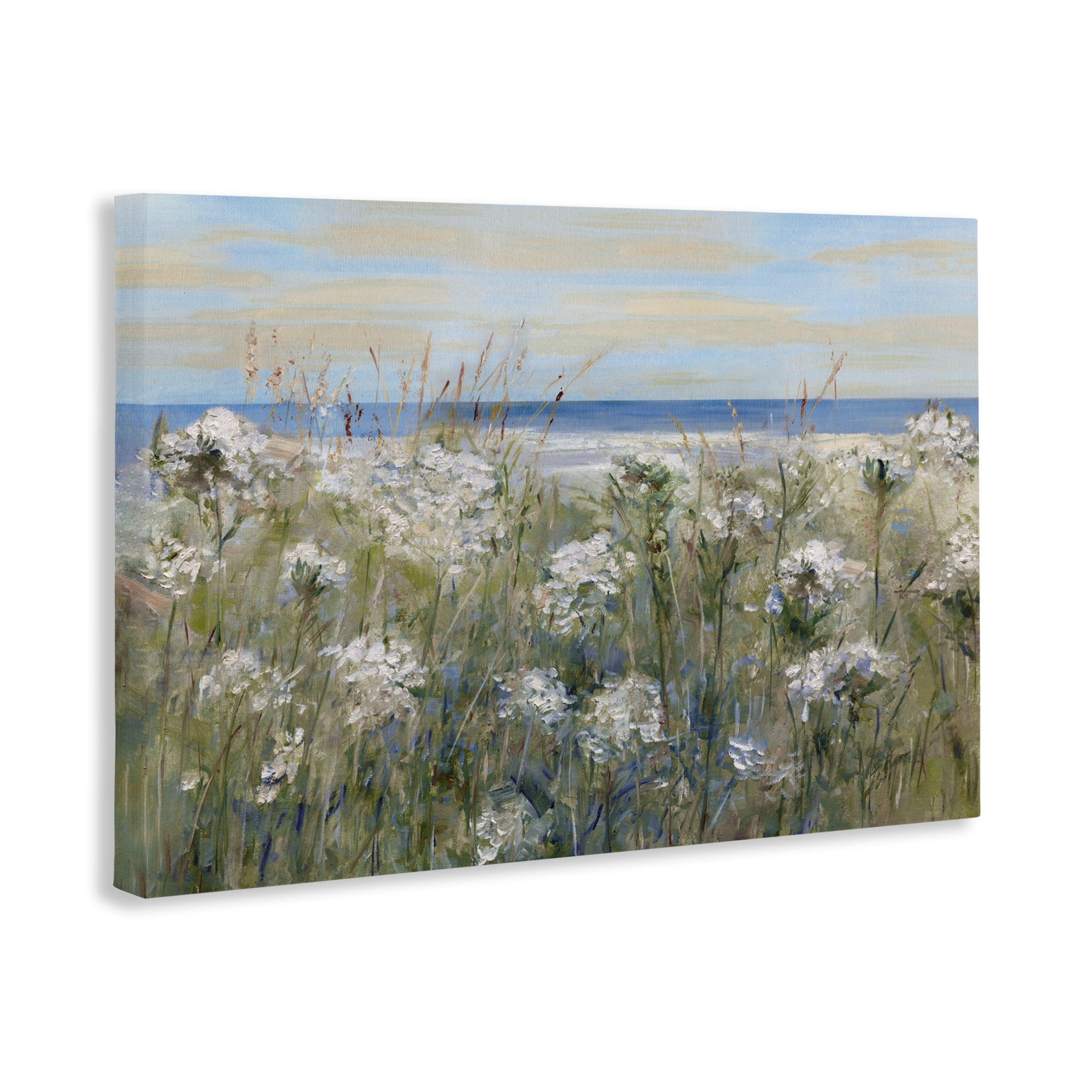 Stupell Industries Impressionist Seaside Meadow Canvas Wall Art, design by Sally Swatland