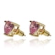 thumbnail image 1 of Arete tipo broquel CYRA corazón de cristal rosa, 1 of 2