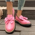 thumbnail image 7 of Bkhluea Women Patent Bow Chunky Platform Loafers Slip On Comfortable Footwear For Office Work Daily Casual Outdoor Activities, 7 of 7