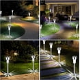 thumbnail image 5 of Fohil 10 Pack Solar Pathway Lights Outdoor, Waterproof Solar Garden Lights LED Stainless Steel Solar Lights for Walkway Path Driveway Patio Yard Lawn Decor Cool White, 5 of 6