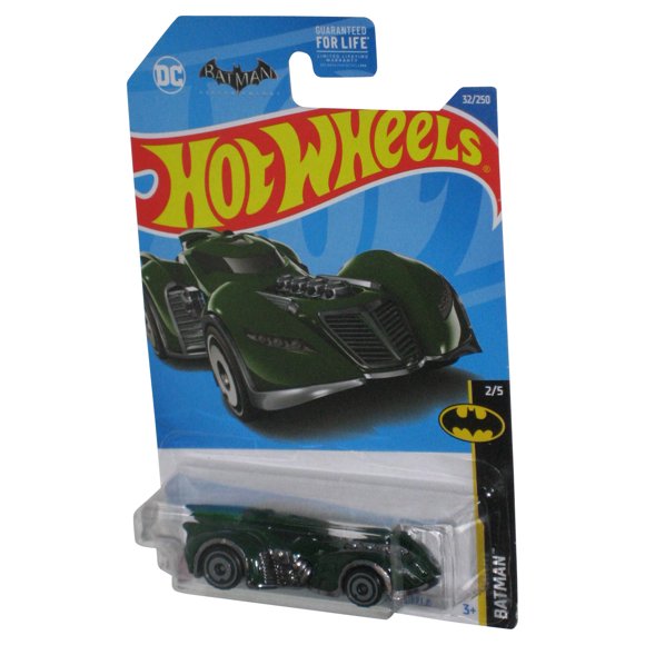 Hot Wheels Arkham Asylum Batmobile Die-Cast Car - 1:64 Scale Green Edition