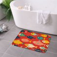 thumbnail image 3 of FJPT Non Slip Flannel Polyester Floor Mat With Colorful Fish Pattern For Bathroom Kitchen Bedroom Decor 16x24 inch, 3 of 5