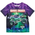 thumbnail image 1 of Camiseta Monster Jam Grave Digger púrpura/verde para niños 2T, 1 of 7