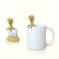 thumbnail image 2 of Filtro de té en forma de dinosaurios, Infusor de té de silicona resistente al calor, colador de té en forma de dinosaurios encantadores para bebés, 2 of 6