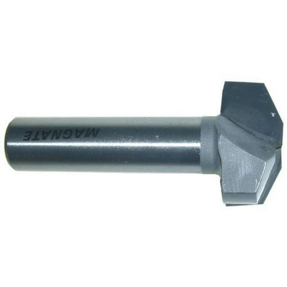Magnate 3856 Raised Panel Groove, 25 Degree Face-Cut Router Bit - 1-1/8" Overall Diameter, 0.16" Profile Height, 3/8" Small Diameter, 1/2" Cutting Height, 1/2" Shank Diameter