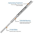 thumbnail image 4 of VADANIA VA1045 Drawer Slide, Chrome, Ball Bearing 3 Folds Full Extension, Side Mount, 100 Lb Load Capacity, 5 Pairs, 4 of 8