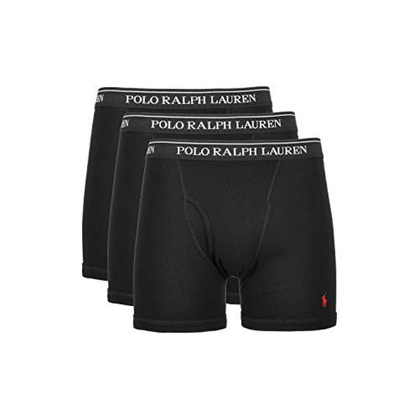 Men's Classic Fit Stretch Boxer Briefs, Polo Black/Red, X-Large
