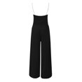 thumbnail image 6 of Daolelai Women's Suspender Waist Straight Floor-Length Minimalist Jumpsuit, 6 of 7