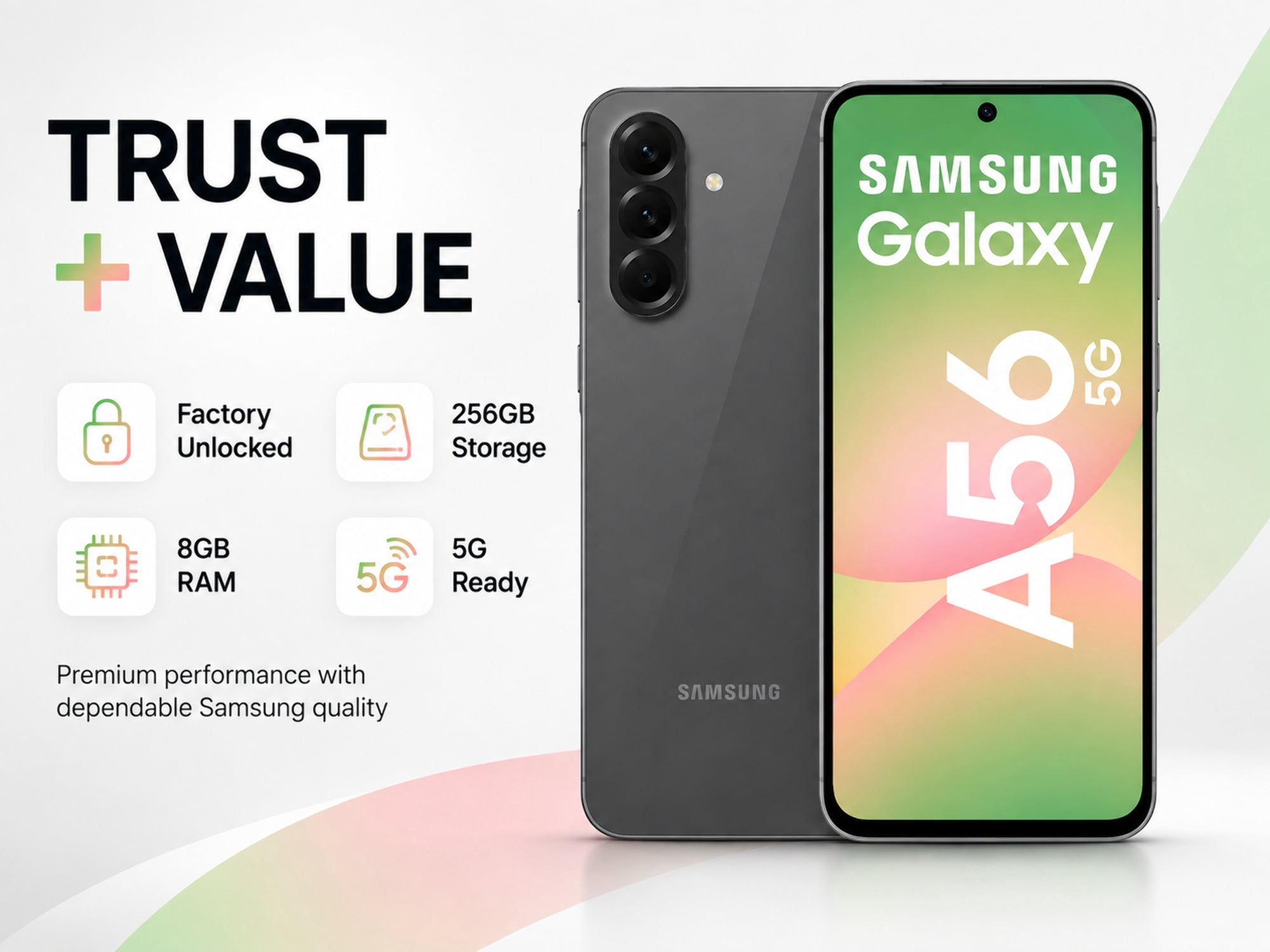 Samsung Galaxy A56 5G A566B Dual SIM 256GB ROM 8GB RAM GSM