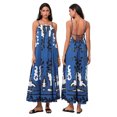 thumbnail image 2 of Women Casual Long Dress Print Spaghetti Strap Sleeveless Cami Dress Loose Tie-Up Backless Holiday Dress, 2 of 8