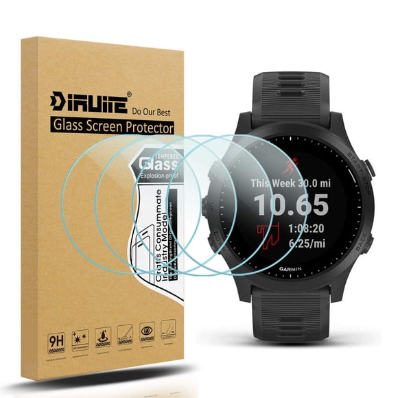 Protector de pantalla Suoman de vidrio templado Garmin 945, paquete de 4