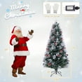 thumbnail image 3 of Costway 7 FT Flocked Christmas Tree Artificial Xmas Tree with 270 Branch Tips &Pine Needles, 3 of 10