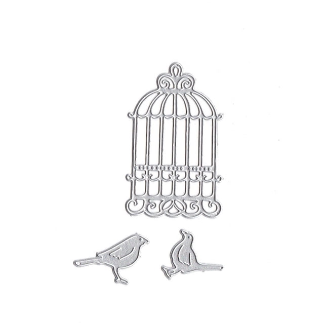 Troqueles de corte Billuyoard en forma de jaula de pájaros corazón molde de Metal No.08