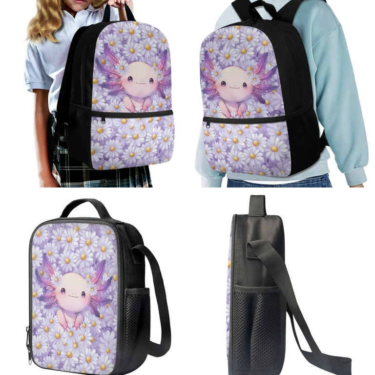3Pcs Nursery Rugzak Voor Meisjes Met Lunchbox Leuke Kids Boekentas Set